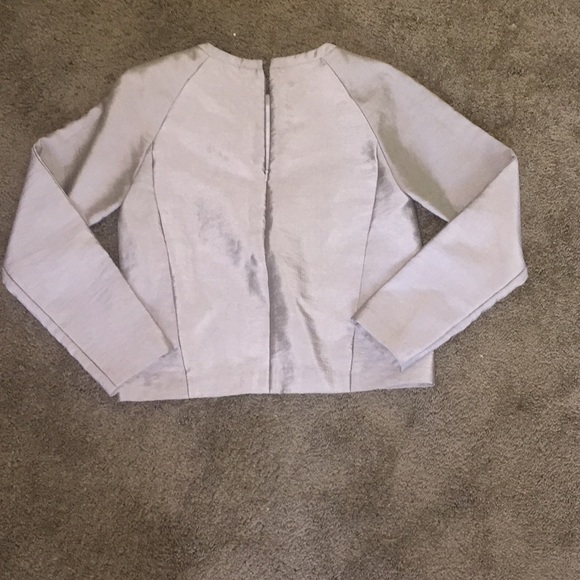 Structured Gray Blouse - Picture 3 of 4